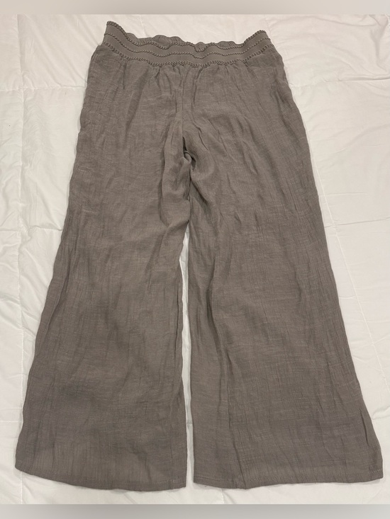 Apt. 9 Pants - Apt. 9 Taupe High-Rise Wide-Leg Flowy Boho Palazzo Pants - Size XL